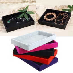Stackable Velvet Jewelry Trays Organizer Jewelry Storage Box Display Trays Showcase Holder Closet Dresser Drawer