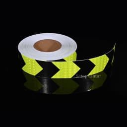 5cm*10m Arrow Reflective Tape Fluorescent Lemon Yellow White Red Waterproof Adhesive Reflectors Sticker For Car Motorcycle Truck