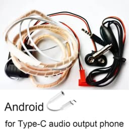 Copper Coil Audio Sender Voice Inductive Transmitter Induction Earphone Loop for Nano Magnet Earpiece Hearing Aids 3.5"/type-c