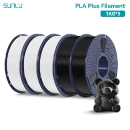 SUNLU 5KG PLAPLUS Filament 1.75MM Neatly Arranged No Knots No Bubble Eco-Friendly Non-Toxic Odorless Bright Color Good Toughness