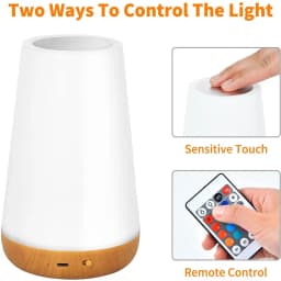 13 RGB Colors LED Night Light for Children Baby Bedroom Decoration Dimmable Touch Lamp Portable Rechargeable Bedside Table Lamp