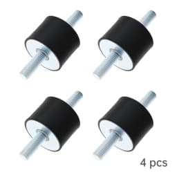 4 pack Rubber Double Studs Anti Vibration Shock Absorber Rubber Mounts Shock Damper with 8 pcs M10 Locking Nuts