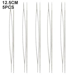 5PCS Open Curved Beading Needles Pins Jewelry Making Tools Stainless Steel Needle for Bead Threading Pins DIY Necklace Bracelet