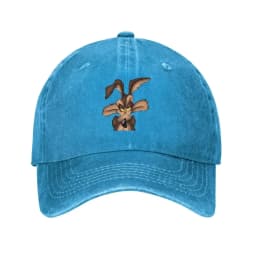 Unisex Wile E. Coyote Hats Classic Distressed Washed Cartoon Baseball Cap Adjustable