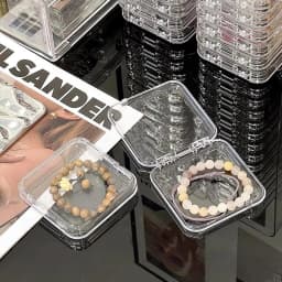 10PCS Clear Plastic Jewelry Organizer Box Dustproof Square Case for Bracelets Earrings Pendants Badges Gift Packing Storage