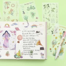 6 Sheets/pack Kawaii Washi Stickers Flower Leaf Food Decorative Stickers For The Diary Paper Sticker Label Korean Stationery