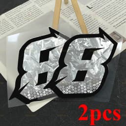 2PCS 5CM Holographic Number 0-9 Sticker Set, Waterproof Vinyl Decal for Car Motorcycle Body