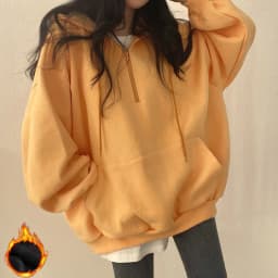 Women Hoodie Harajuku Loose Oversized Solid Color Top Half Zip Up Sweatshirt Female Casual Long Sleeve Pocket Hooded Coats 2025