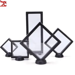 Set 3D Floating Display Case Stands Holder Suspension Storage for Pendant Necklace Bracelet Ring Coin Pin Gift Jewelry Box