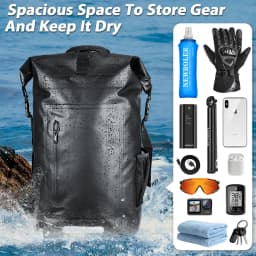 NEWBOLER Large Capacity Swimming Waterproof Backpack, Beach, Drifting, Surfing, Diving, Waterproof Backpack 35L Dry Pack