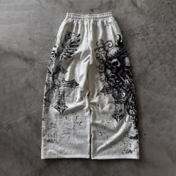 2026 Y2K Retro Casual Pants Gothic Skull Direct Spray Printing Floor Pants Oversized Unisex Streetwear Fashion Clothing Joggers