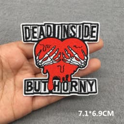 Feeling Good Embroidery Patch for Clothing Punk Iron on Patches Appliques DIY Sewing Clothes Jacket Jeans Home Decoration