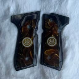 2026 New Model 92FS Pistol Grip - Black Wood with Golden Embossing