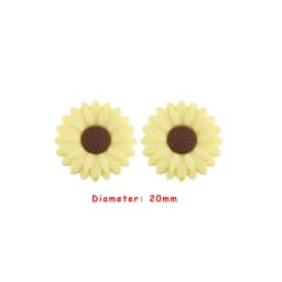 Sunrony 10pcs Mini Leaf Flower Silicone Beads For Jewelry Making Food Grade DIY Pacifier Chain Necklace Accessories