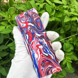 2pieces Various Colors Mixed resin Material for DIY Knife Handle Plate Handicraft Material Pattern Slingshot Handle Material