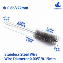 DIY Drill Brushes 50 X 150mm Stainless Steel Wire Tube Brush for Inner Diameter Deburring Polishing Cleaning Rust Removing