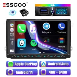 9" Android 14 Carplay Car Stereo Radio for VW Golf 5 6 Polo Passat Touran Tiguan Sharan Caddy GPS SAT NAV FM RDS BT USB AI Voice