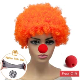 Colorful fluffy explosive head clown heat-resistant synthetic wig April Fool's Day Halloween role-playing