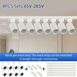 GU10 LED Track Light Full Sets Ceiling Lighting Indoor Kitchen Lamp LED Spotlight for Living Room Store Decor Ceiling Spot Light