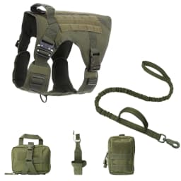 Tactical Dog Harness, Adjustable No-Pull Handle Service Vest Heavy Duty Pet Large Breed, Dog Vest for Training Hunting Walking