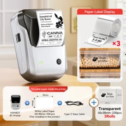 Niimbot B1 Wireless Thermal Label Printer Food Tag Barcode Price Small Business 20-50mm Print Width Label Machine for Home