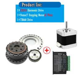 Harmonic Gear Drive High Precision Cup Type Nema17 Stepper Motor Drive Kit 40Servo Motor Drive Kit for Robot Rotating Platform