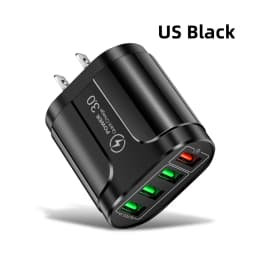 45W USB Charger Fast Charge QC 3.0 Wall Charging For iPhone 12 11 Samsung Xiaomi Mobile 4 3 Ports EU US Plug Adapter Travel