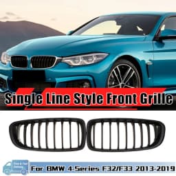 XVIP Diamonds Style Front Bumper Racing Grill For BMW 4 Series F32 F33 F36 M3 F80 M4 F82 12-19 Dual-Slat Gloss Black Accessories