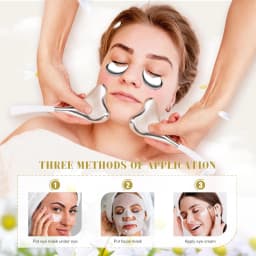 Stainless Steel Under Eye Cooling Pads Unbreakable Moon Shaped Eye Mask for Puffy Eyes Cold Hot Compress Reusable Eye Packs