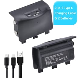 1400mAh Rechargeable Xbox Controller Battery Pack+Type C Cable for Xbox Series X, Xbox Series S Remote Gamepad(Not for Xbox one)