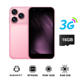 SERVO Mini Android Smartphone 3.0" Touch Screen 3G Dual SIM 2GB+16GB Face Unlock HiFi Sound WiFi Hotspot GPS Pocket Mobile Phone