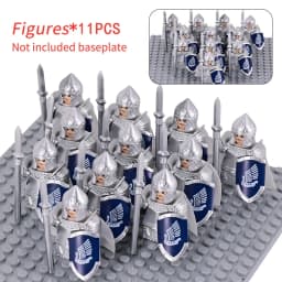 MOC Medieval Dwarf Warrior Elves Knights LOTR Figures Building Blocks Accessories Armor Shield LOTR DIY Toys for Children Gift