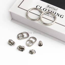 2/5/10Sets Metal Ring Trigger Snap Hook For Shoulder Handbag Strap Bags Adjust Pin Buckles Rivet Puller Slider Locks Accessories