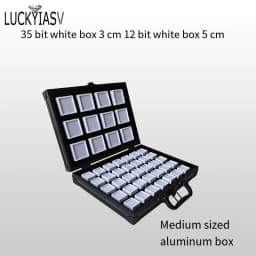 Portable Travel Gems Box Show Gemstone Storage Case Beads Diamond Pendant Exhibition Box Shockproof Gem Jars Exhibition Tray