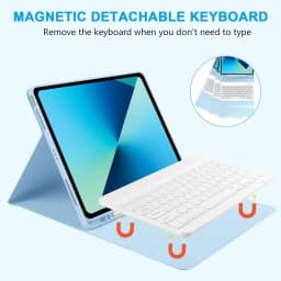 With Pencil Holder For Redmi Pad 2 9.7 Case with Keyboard Detachable Wireless Keyboard Tablet Cover Redmi Pad 2 SE 9.7 Funda