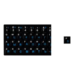 1PCS Russian Black Keyboard Sticker Language Letters Black White Label PC Dustproof Laptop Accessories