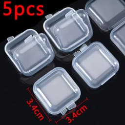 5-50PCS Mini Plastic Storage Box Transparent Jewelry Storage Box Container Portable Earring Ring Earplugs Packaging Storage Case