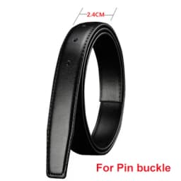 Belts Without Buckle 2.4 2.8 3.0 3.5 3.8cm Width Brand Pin Buckle Black Genuine Leather Men's Belts Body No Buckle Strap