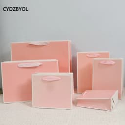 CYDZBYOL 10 Pcs Custom Logo Packaging For Small Businesses Valentines Day Gift Luxury Bag Wedding Birthday Packge Bag Custom