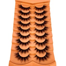 2024 New 9 Pairs Cat Eye Lashes Fluffy Faux Mink Lashes 8D Wispy Lashes Pack Dramatic Long Thick Volume Eyelashes False Eyelas