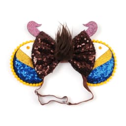 Mouse Ears Adjustable Headband Cartoon Sequin Bows Headband Birthday Party Christmas Princess Cosplay Costume For Women Adult