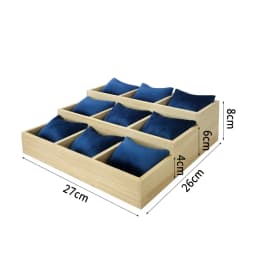 Solid Wood Three-Tiered Tray Bracelet Watch Necklace Pearl Bracelet Pillow Tray Jewelry Storage Rack