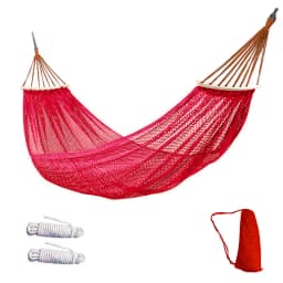 The Hammock Outdoor Ice Wire Mesh Hole Swing and Curved Rod Are Stable Sturdy and Have Good Load-bearing Capacity