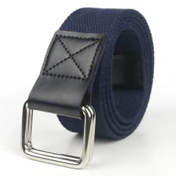 UNISEX Trend Double Loop Buckle Belt Canvas with Cargo Outdoor Sports Jeans Suit Pants Nylon Solid Belts for Men and Women
