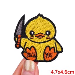 Hot New Animal Cat Embroidered Patches Iron On Patches For Clothing Thermoadhesive Patches Cartoon/Frog Dinosaur Duck Patch DIY