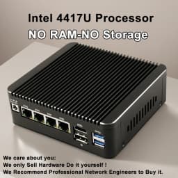 12th Gen Intel Pentium 4417U 2.5G Soft Router 4X I226-V LANS RJ45 Fanless Mini PC HD DP USB-C PfSense OPNsense Firewall PVE ESXI