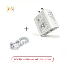 240W GaN Mechanical Multi‑Port Fast Charging USB Travel Adapter EU US Plug for Phone & Laptop Different Digital Gadgets