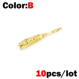 OUTKIT New Soft Lure 10pcs Silicone Bait 35mm 0.3g Straight Tail Pin Swimbait Wobblers Worm bass Carp Rockfishing Fishing Tackle