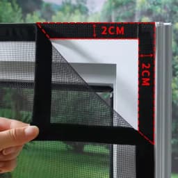 Black anti-mosquito window screen with zipper, self-adhesive mosquito net, invisible sheer, anti-mosquito