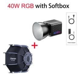 Ulanzi L024 40W RGB Fill Light Video Light COB Light Bi-color 0-359° RGB Mini Bowens Mount Fill Light from BR
